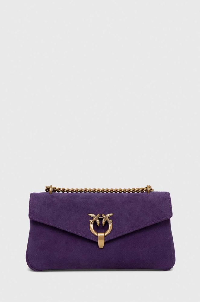 Замшева сумочка Pinko колір фіолетовий (3432504)
