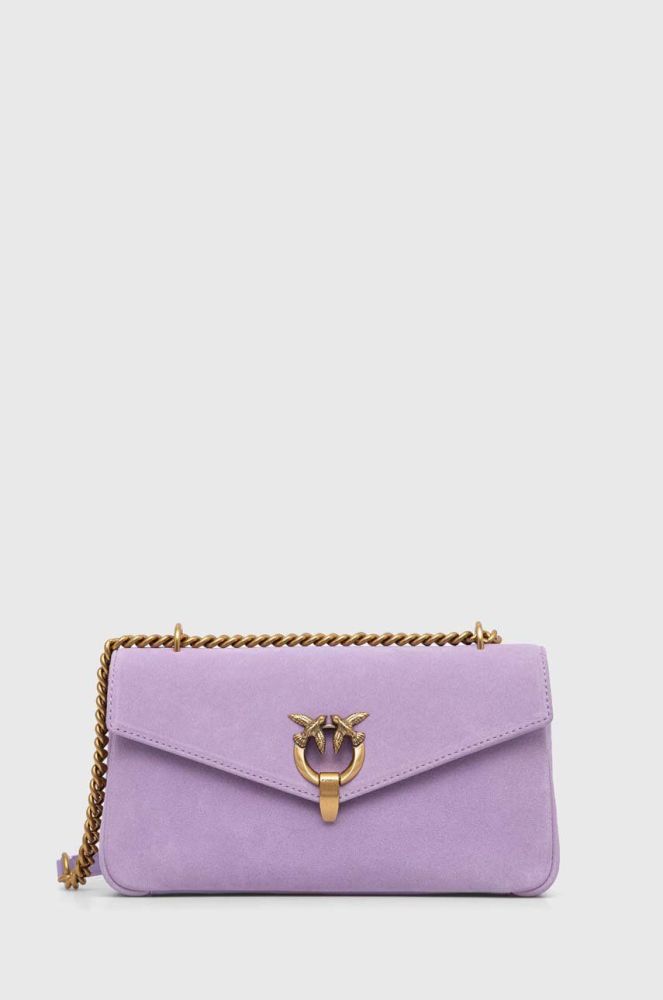 Замшева сумочка Pinko колір фіолетовий (3432503)