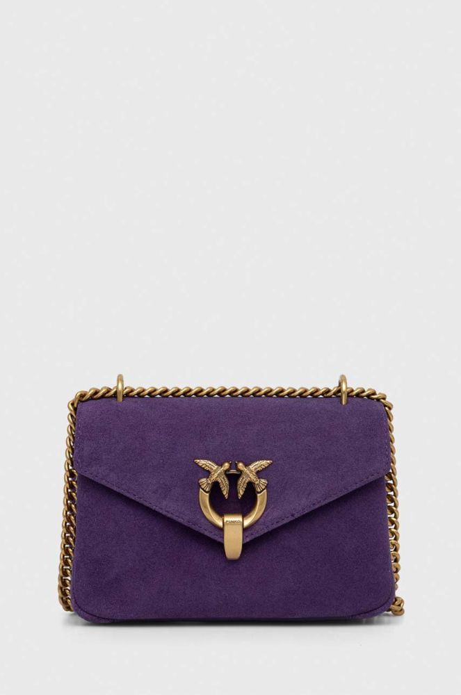 Замшева сумочка Pinko колір фіолетовий (3432505)