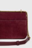 Замшева сумочка Pinko колір бордовий