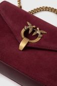 Замшева сумочка Pinko колір бордовий