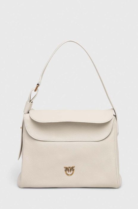 Шкіряна сумочка Pinko колір білий (3432564)