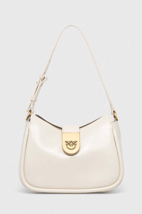 Шкіряна сумочка Pinko колір білий (3447616)