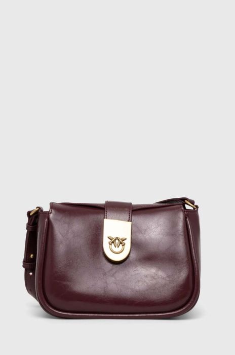 Шкіряна сумочка Pinko колір бордовий (3447615)