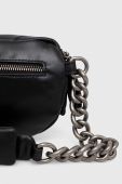 Шкіряна сумка на пояс Kurt Geiger London колір чорний