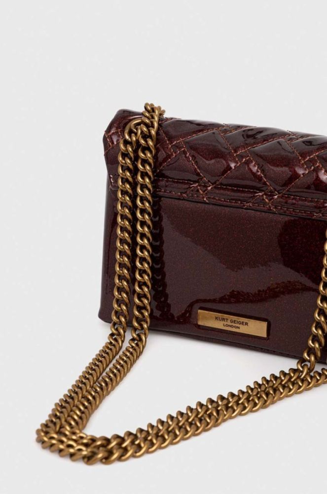 Сумочка Kurt Geiger London колір бордовий фото 4