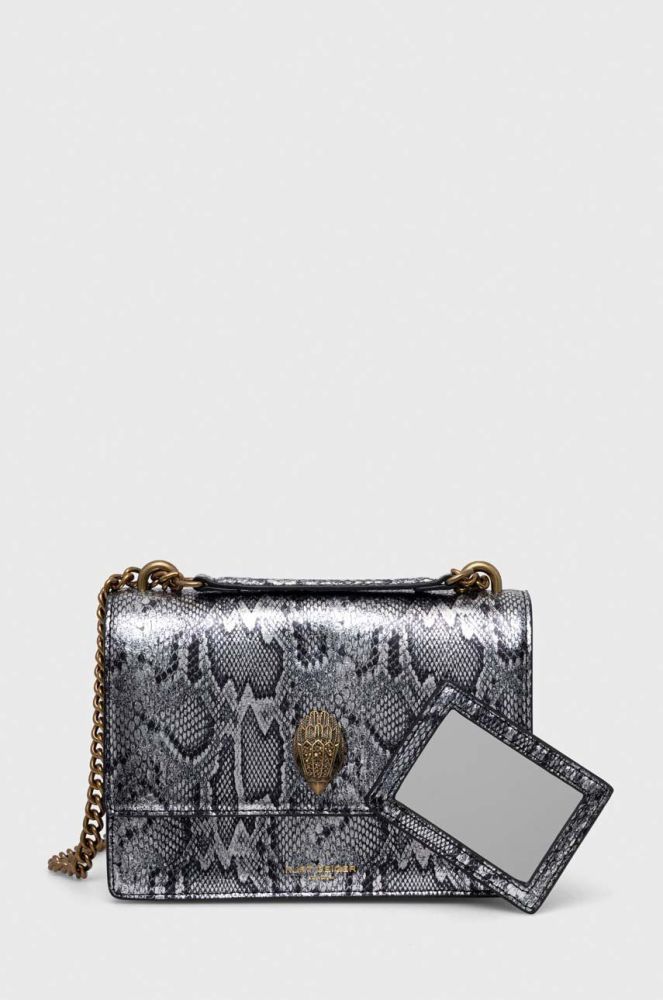 Шкіряна сумочка Kurt Geiger London колір срібний (3558800)
