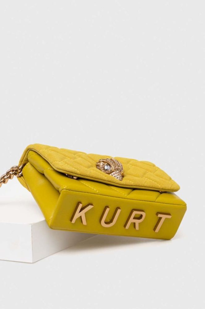 Шкіряна сумочка Kurt Geiger London колір жовтий фото 3