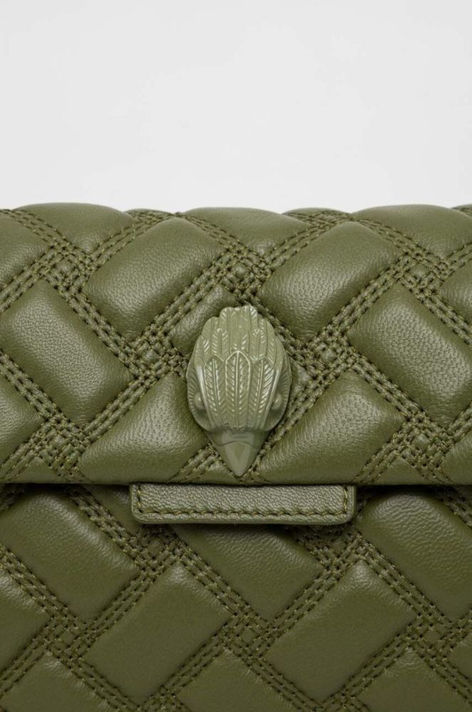 Шкіряна сумочка Kurt Geiger London колір зелений (3598813) фото 3