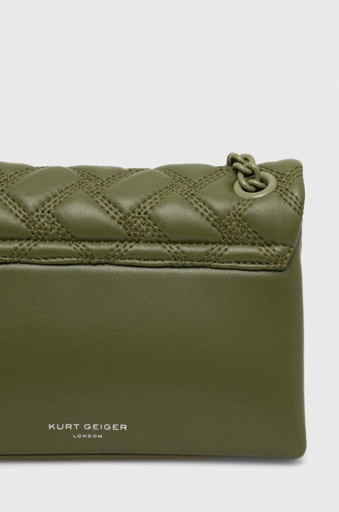 Шкіряна сумочка Kurt Geiger London колір зелений (3598813) фото 4