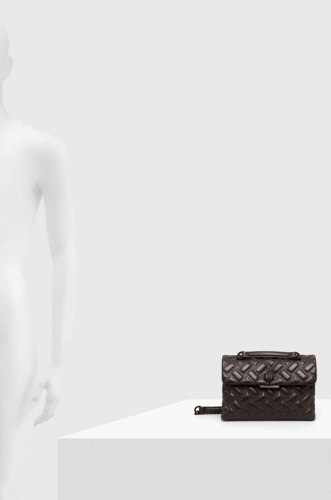 Шкіряна сумочка Kurt Geiger London колір коричневий (3529548) фото 8