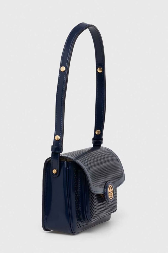 Шкіряна сумочка Tory Burch колір синій (3360591) фото 2