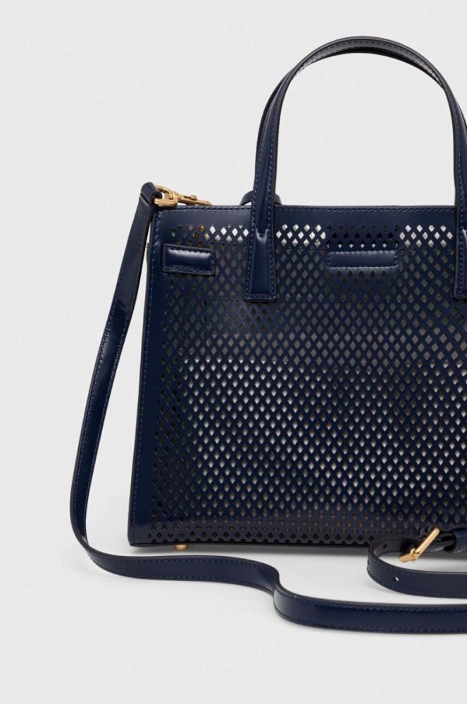 Шкіряна сумочка Tory Burch колір синій (3360592) фото 3
