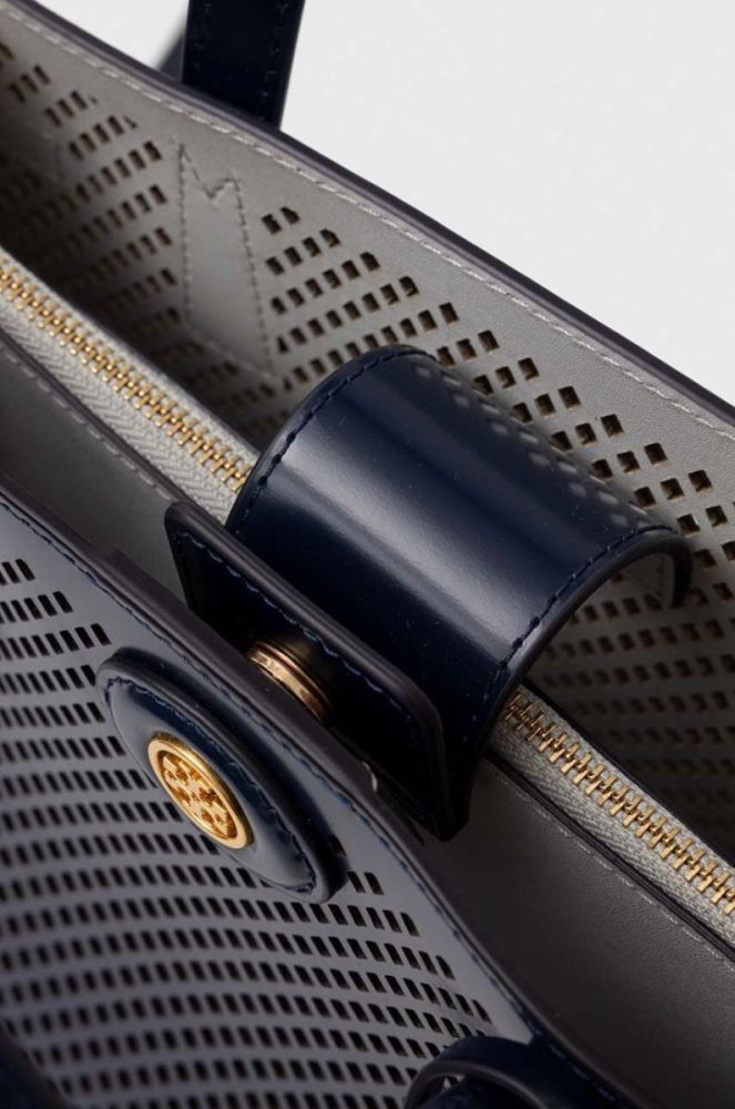 Шкіряна сумочка Tory Burch колір синій (3360592) фото 4