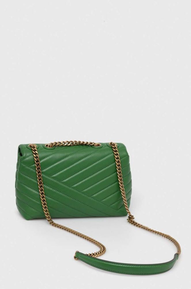 Шкіряна сумочка Tory Burch колір зелений (3274580) фото 3