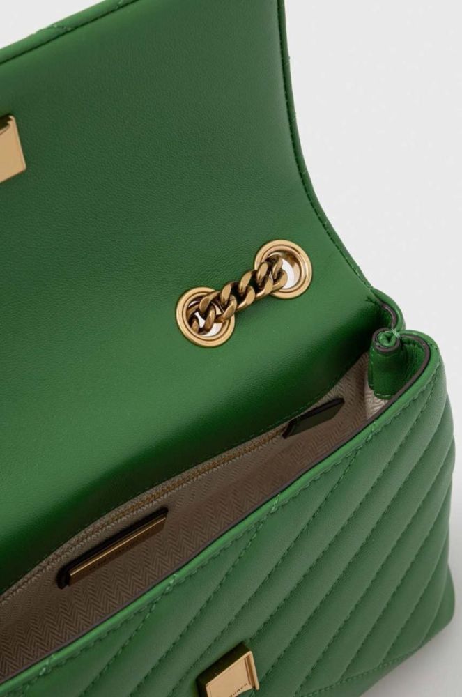 Шкіряна сумочка Tory Burch колір зелений (3274580) фото 5