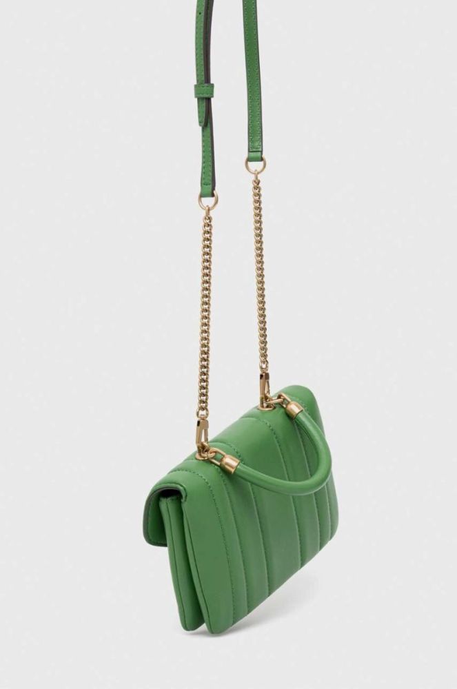 Шкіряна сумочка Tory Burch колір зелений (3278589) фото 3