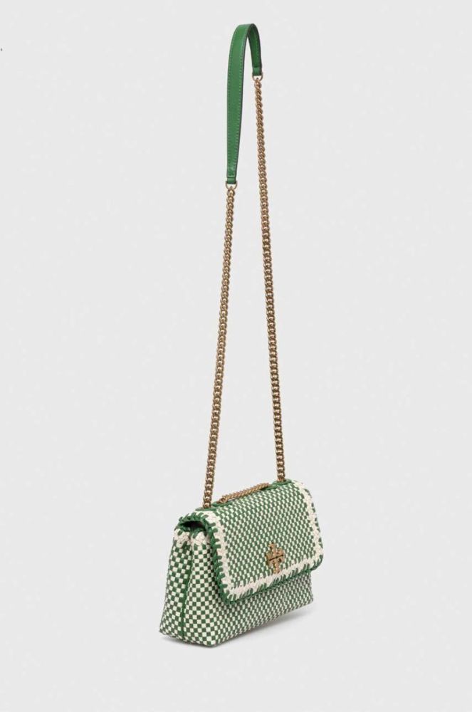 Шкіряна сумочка Tory Burch колір зелений (3297156) фото 2