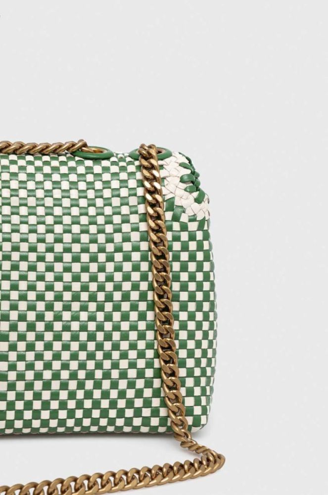 Шкіряна сумочка Tory Burch колір зелений (3297156) фото 3