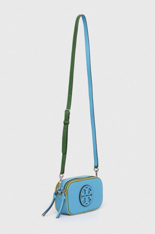 Шкіряна сумочка Tory Burch колір блакитний (3274584) фото 2