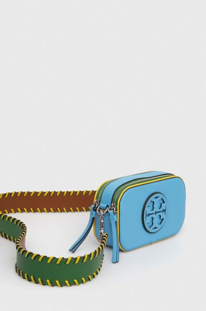 Шкіряна сумочка Tory Burch колір блакитний (3274584) фото 3