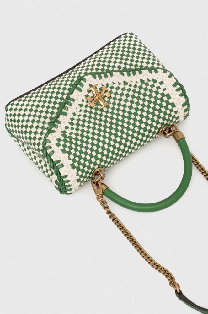 Шкіряна сумочка Tory Burch колір зелений (3297157) фото 5