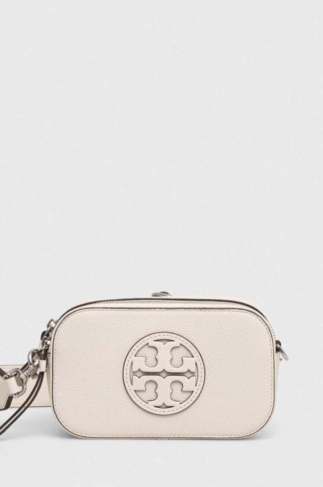 Шкіряна сумочка Tory Burch колір бежевий (3310426)