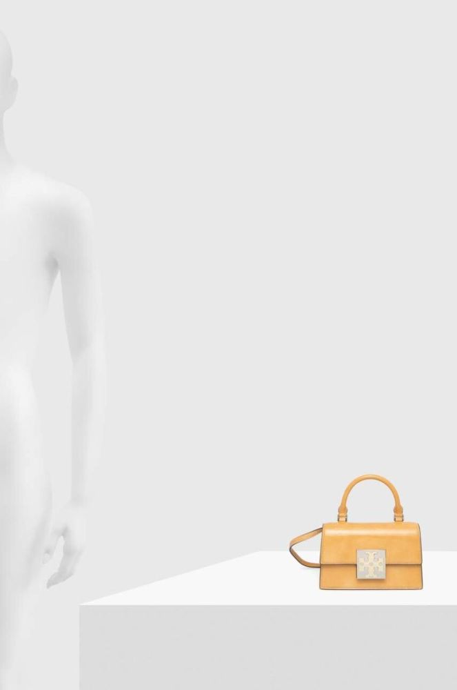 Шкіряна сумочка Tory Burch колір жовтий (3297165) фото 5