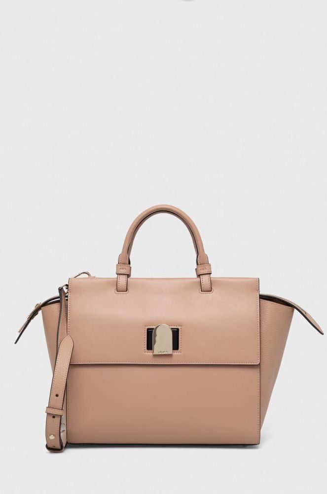 Шкіряна сумочка Furla колір рожевий (3342943)