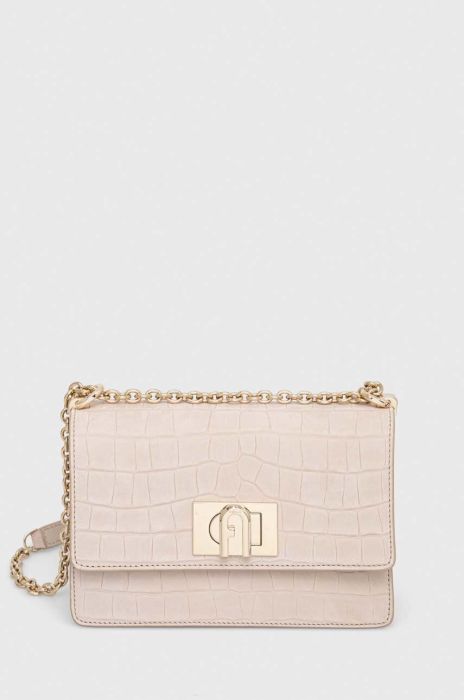 Шкіряна сумочка Furla 1927 колір бежевий (3314784)