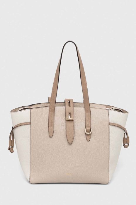 Шкіряна сумочка Furla колір бежевий (3313537)