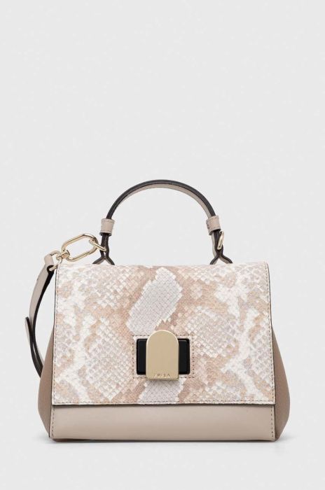 Шкіряна сумочка Furla колір бежевий (3401593)