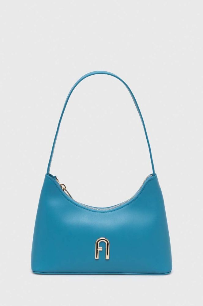 Шкіряна сумочка Furla колір блакитний (3342949)