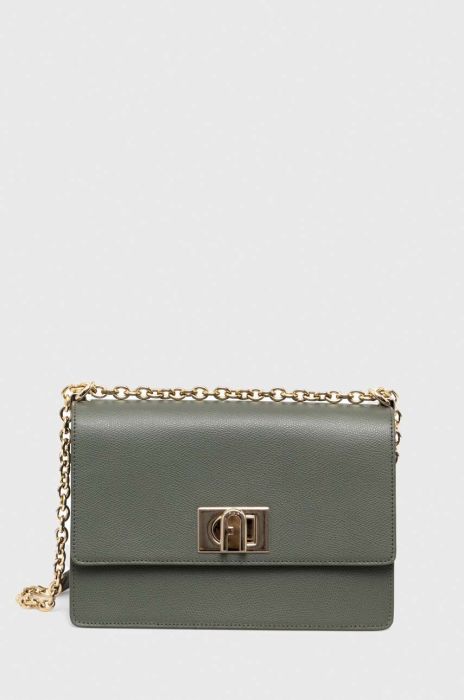 Шкіряна сумочка Furla колір зелений (3342956)