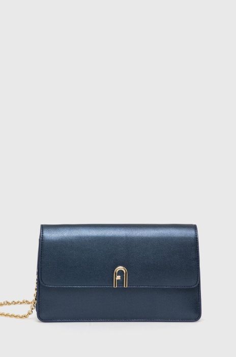 Шкіряна сумка Furla колір синій
