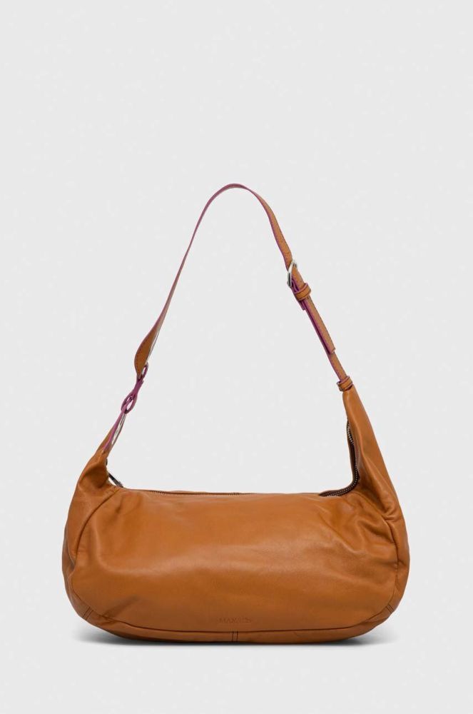 Шкіряна сумочка MAX&Co. колір коричневий