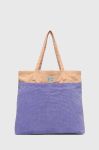 Бавовняна сумка Billabong колір фіолетовий