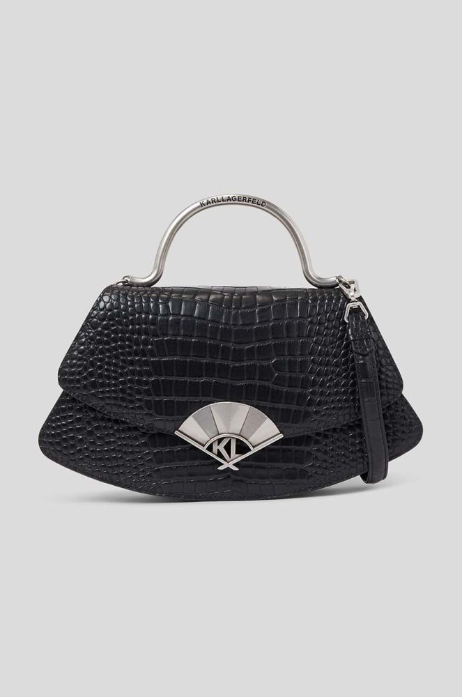 Шкіряна сумочка Karl Lagerfeld колір чорний (3274591)