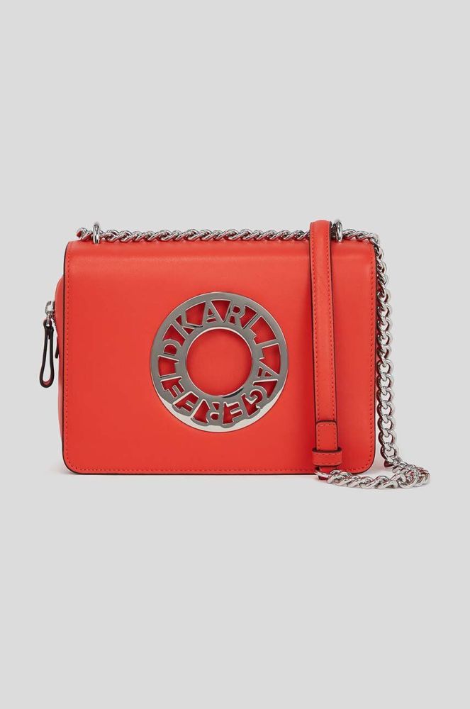 Шкіряна сумочка Karl Lagerfeld колір червоний (3354529)