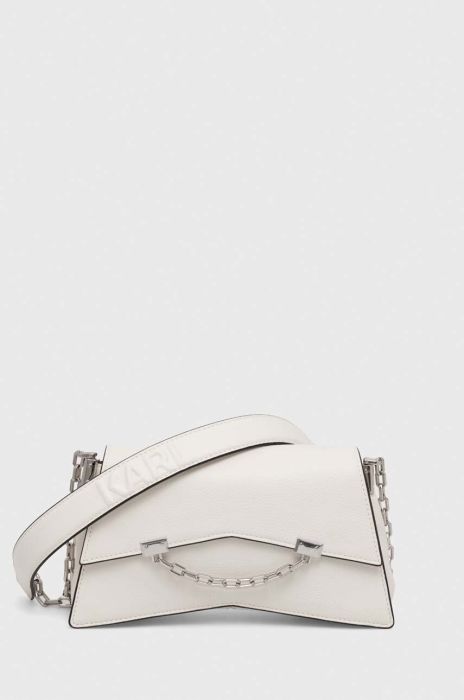Шкіряна сумочка Karl Lagerfeld колір білий (3517610)