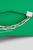 Шкіряна сумочка Karl Lagerfeld колір зелений (3347402)