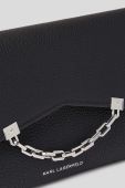 Шкіряна сумочка Karl Lagerfeld колір чорний (3347405)