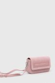 Шкіряна сумочка Karl Lagerfeld ICON K SM FLAP SHB SUEDE колір рожевий