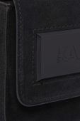 Шкіряна сумочка Karl Lagerfeld ICON K SM FLAP SHB SUEDE колір чорний