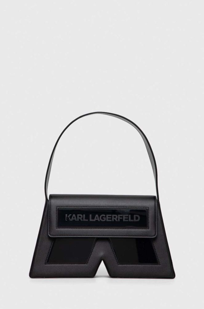 Шкіряна сумочка Karl Lagerfeld ICON K SHB LEATHER колір чорний