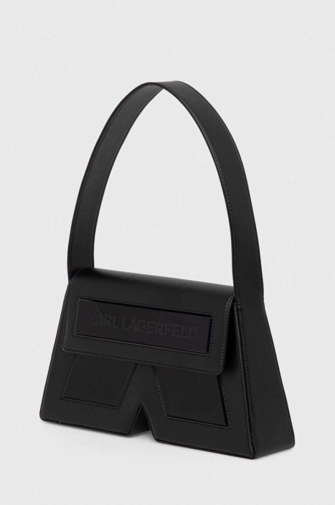 Шкіряна сумочка Karl Lagerfeld ICON K SHB LEATHER колір чорний фото 2