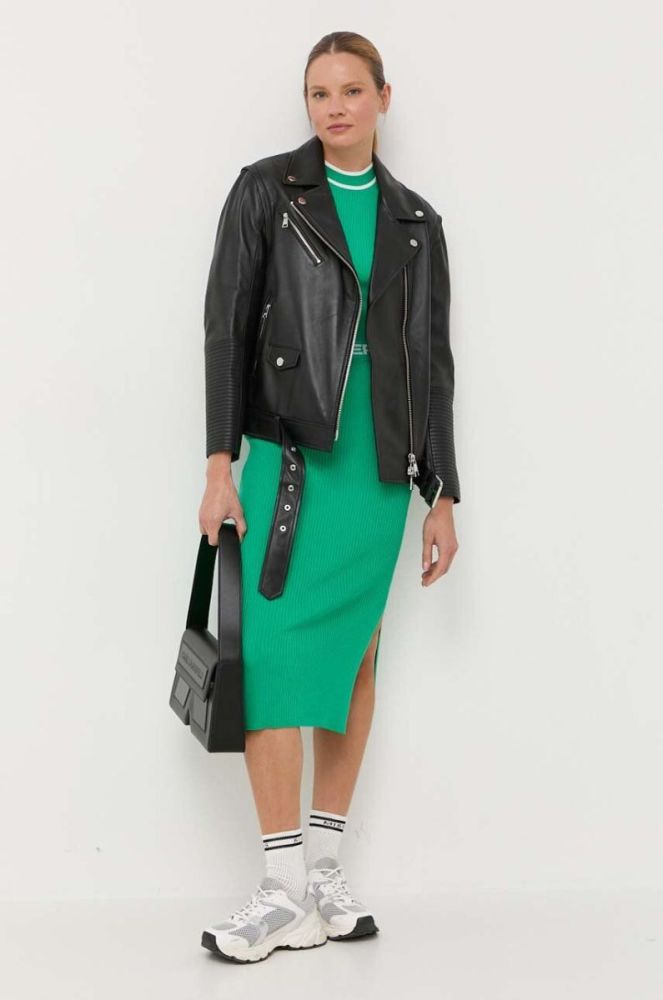 Шкіряна сумочка Karl Lagerfeld ICON K SHB LEATHER колір чорний фото 6