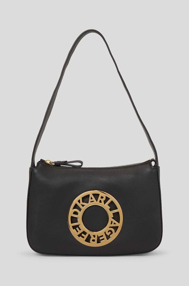 Шкіряна сумочка Karl Lagerfeld колір чорний (3354537)