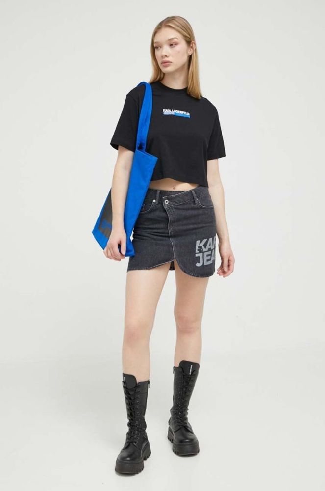 Сумочка Karl Lagerfeld Jeans колір блакитний (3347425) фото 6