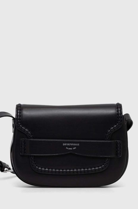 Шкіряна сумочка Emporio Armani колір чорний (3432568)